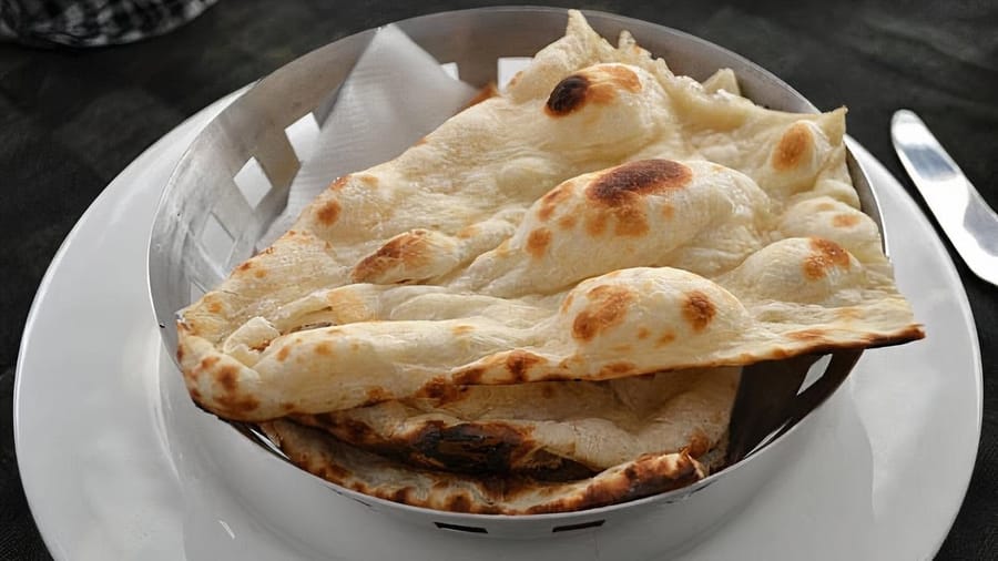 Fresh naan from the tandoor